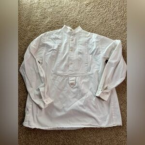 Wah Maker Frontier Clothing Bib Shirt — White Cotton — Made in USA — Men’s Small